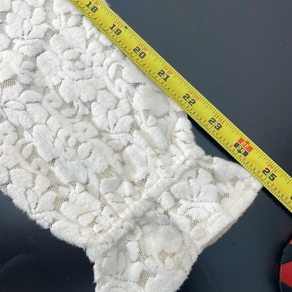 Wild Fable Ivory White Mini Dress Floral Lacy Overlay Long Sleeves Wedding Party - Picture 13 of 14